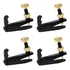 4 Micro Afinadores Preto E Dourado Leve Para Violino 4 4