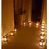 4 Mini Luminária Lanterna Decorativa Vela Led Bambu Cor Outro