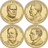  4 Moedas 1 Dolar Serie Presidentes 2013  Unc Fc