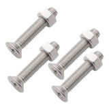 4 Parafuso Porca Inox