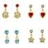 4 Pares Brincos Infantis Banhado Ouro 18k Antialérgico Cores Cor Dourado