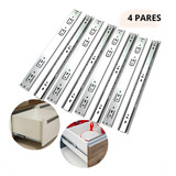 4 Pares Corredica Gaveta