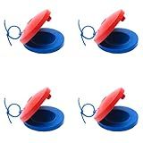 4 Peças De Castanetas De Madeira Para Dedo De Madeira Castanet Castanet Instrumento Musical Instrumento De Percussão Castanet De Madeira Instrumento De Percussão Com Corda, Vermelho E Azul