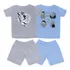 4 Peças De Pijama Q/ Brilha No Escuro 2 Conjuntos Inf/juv 