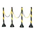 4 Pedestal Zebrado   10 Mts Corrente Zebrada Preta amarela