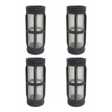 4 Peneiras Malha 80 Inox Com 2 Anéis Para Filtro De Linha