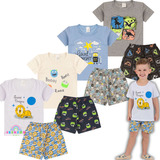 4 Pijamas Infantil Masculino