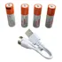 4 Pilhas Aa Usb Powervac 1.5v 2600mwh Aa Recarregável Usb-c