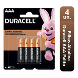 4 Pilhas Duracell Alcalina