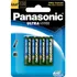 4 Pilhas Panasonic Para Relogio De Parede Aaa R03ual/4b400