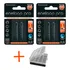 4 Pilhas Recarregaveis Eneloop Pro Aa Bk-3hcce + Case