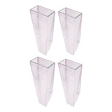 4 Pluviometro Plástico Medidor Chuva 130mm Atacado