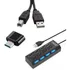4 Portas Usb Hub + Otg Tipo C + Cabo Impressora Para Celular