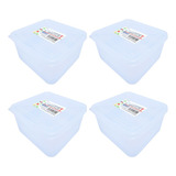 4 Pote Plástico Japonês Frios Tofu Folhas Multi-uso 1.1 L