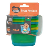 4 Potes Papinha E Alimentos Livres Bpa Sana Babies   Menino