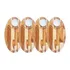 4 Prato Oval Madeira 4 Pote De Forno 100ml Kit Gourmet Gato Cor Marrom Natural/ Branco Canelado.