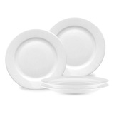 4 Pratos Raso Branco