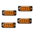 4 Sinaleira Lanterna 12v24v Led Âmbar Carro Moto Van Som Baú