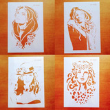 4 Stencils Molde Vazado