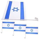 4 Unidades Bandeira Do Carro De Israel Bandeiras Do País Nacional Bandeiras Do Carro Judaico Bandeira Do País De Israel Bandeira De Israel Bandeira Portátil Nacional Bandeira Da Janela Do Carro Mini C