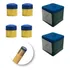 4 Virolas De Metal Com Sola   2 Giz Montante Azul