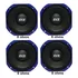 4 Woofer Qvs 8 Polegadas Mgs 808 Medio Linha Premium 400rms Cor Azul