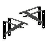 4 X Mão Francesa 50cm Acompanha Kit De Parafuso E Bucha Cor Preto