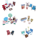 40 Mini Móveis Decorado Casinha Mdf Colorido Novidades
