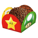 40 Unidades - Porta Forminha De Doce Festa Super Mario