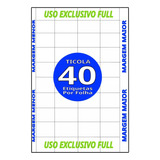 4000 Etiquetas Full Folhas