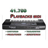 41.700 Playbacks Midi Nacionais E Internais Teclados Roland
