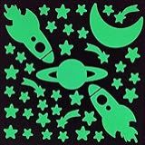 41 Imagens Adesivo Fosforescentes Brilham No Escuro Foguetes Lua Estrelas