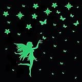 47 Imagens Adesivos Brilham No Escuro Fosforescentes Fada  Estrelas E Borboletas   Decoração Quarto Infantil