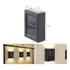 4x Arandela Solar Slim 2 Focos Luminaria Parede Externa Ip65 Estrutura Branco Quente 1 2v