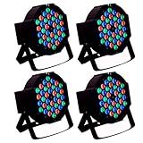 4x Canhão Refletor Led 36 Leds Rgb Bivolt Dmx Digital Slim