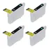 4x Cartucho Tinta Compativel T133120 Tx120 T133 Tx123 Preto