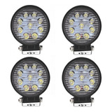 4x Farol Led Milha 168w 4x 42w Off Road Willys Jeep