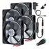 4x Micro Ventilador Fan Cooler 80mm 12v 3000 Rpm + Fonte 12v