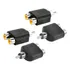 4x Plug Adaptador Splitter Divisor 1 Rca Macho X 2 Rca Fêmea