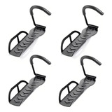 4x Suporte Parede Vertical Gancho Para Pendurar Bicicleta Cor Preto