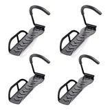 4x Suporte Parede Vertical Gancho Para Pendurar Bicicleta Cor Preto