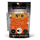 5 000 Cápsulas Vazias De Gelatina Laranja N  0  500mg 