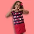 5 Anos - Gymboree - Vestido Vermelho E Azul Corações