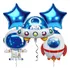 5 Balão Metalizado Astronauta Foguete Nave Espacial Estrela