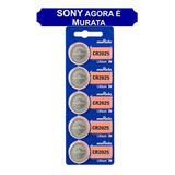 5 Baterias Sony Cr2025 3v Relógio Pc Camera Digital