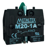5 Blocos De Contato P  Botão 1na Cor Preto 240v