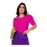 5 Blusas Furadinha Laise Boho Manga Pregueada Camisa Feminin
