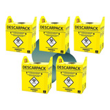5 Caixas Coletora P  Material Perfurocortante 7l Descarpack