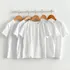5 Camisetas Escolar Branco Básico Menino Menina Em Algodão