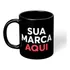5 Caneca Xicara Preta Personalizar Logo Frase Café Texto Cor Preto Caneca Personalizada Preta